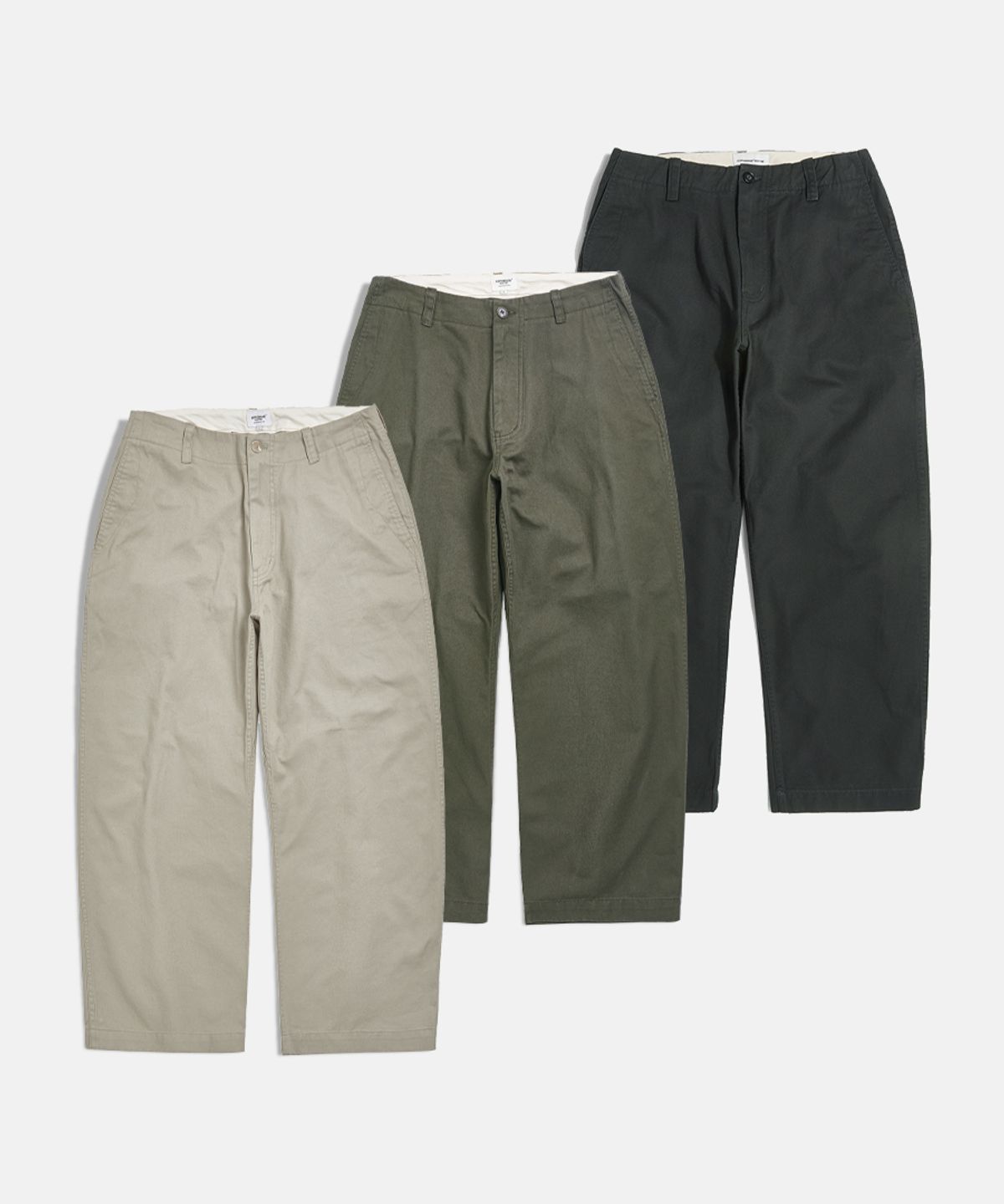 에스피오나지(ESPIONAGE) Wide Officer Pants Beige