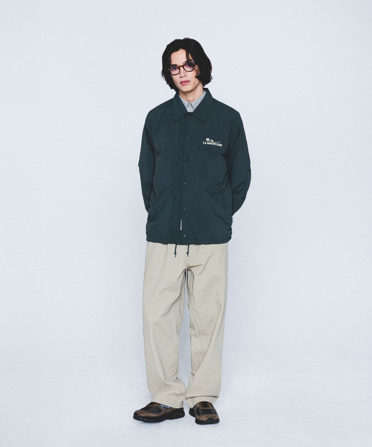 에스피오나지(ESPIONAGE) Wide Officer Pants Beige