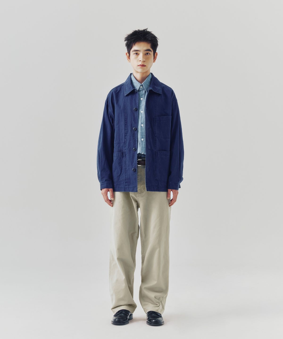 에스피오나지(ESPIONAGE) Wide Officer Pants Beige