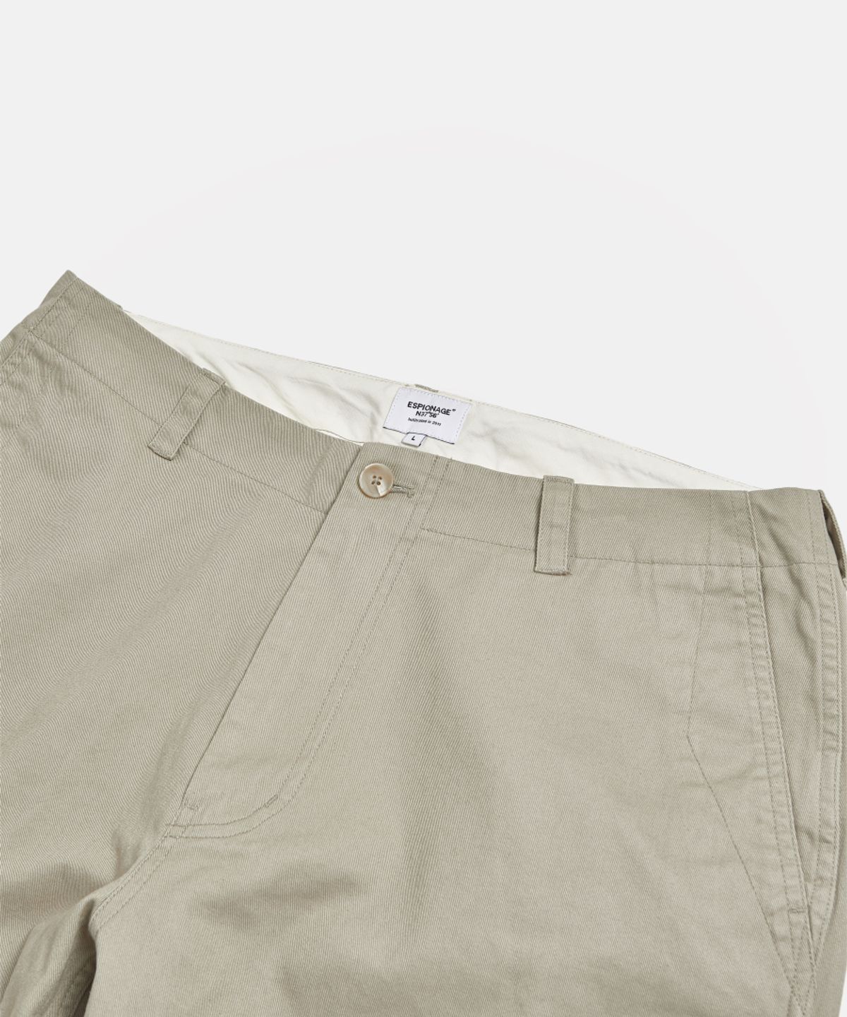 에스피오나지(ESPIONAGE) Wide Officer Pants Beige