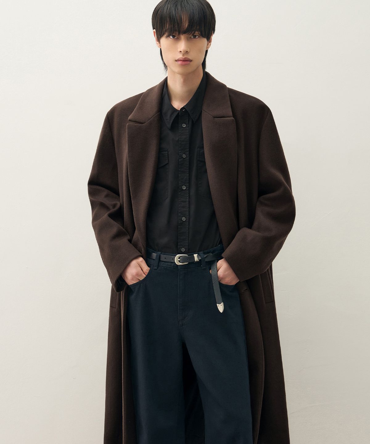 드로우핏(DRAW FIT) 프리미어 퓨어 캐시미어 로브 더블 코트 [CHESTNUT BROWN]
