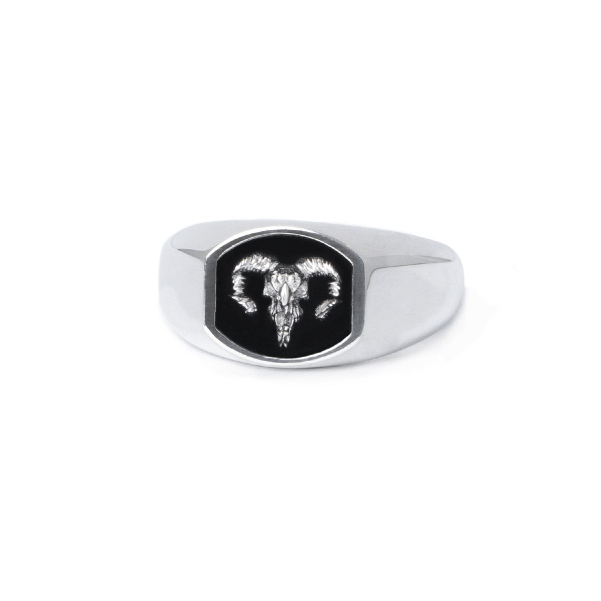 스팅925(STING925) Ram Skull Fossil Ring