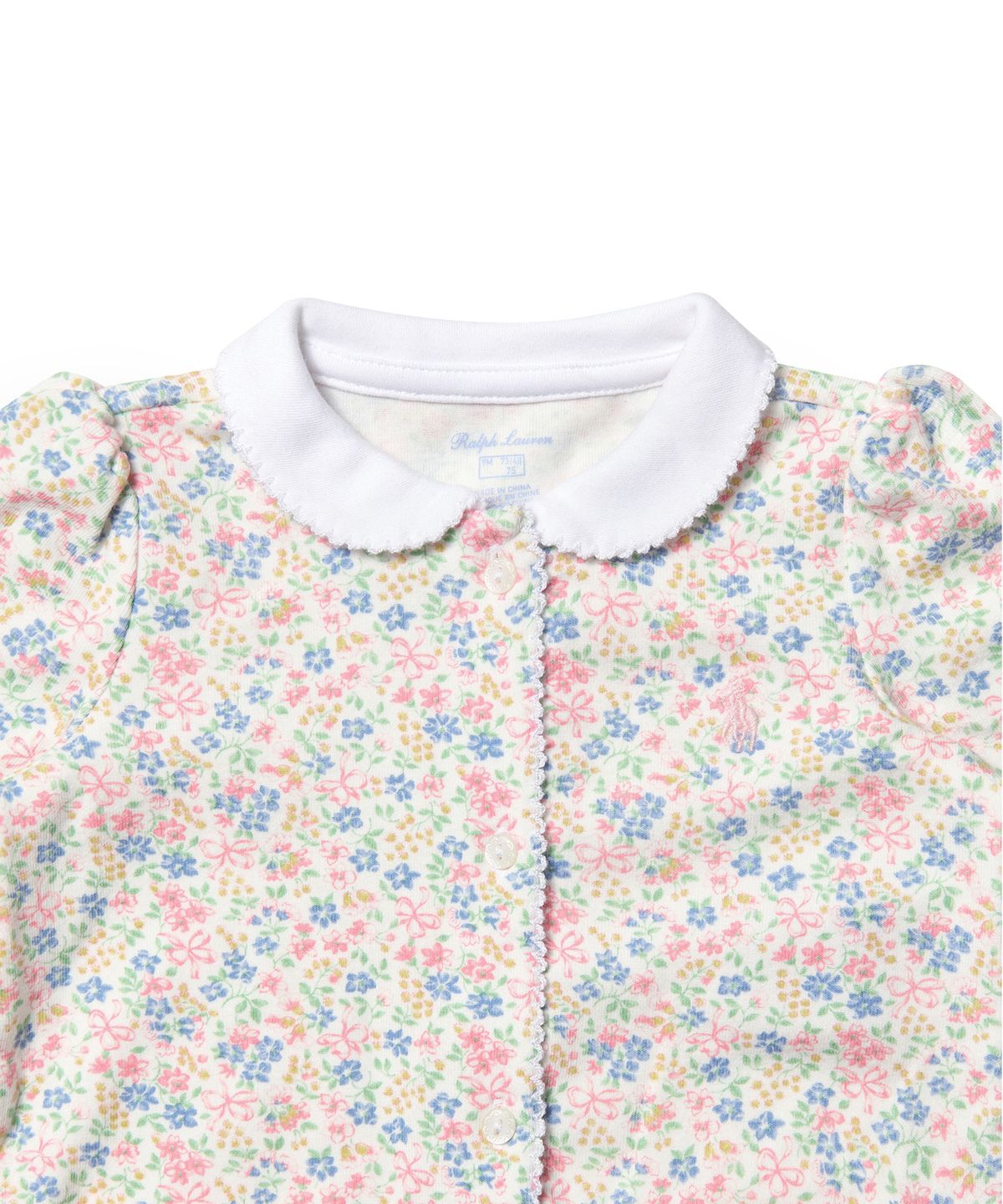폴로 랄프 로렌 칠드런(POLO RALPH LAUREN CHILDREN) 베이비 여아 프린트 코튼 커버올 - 화이트