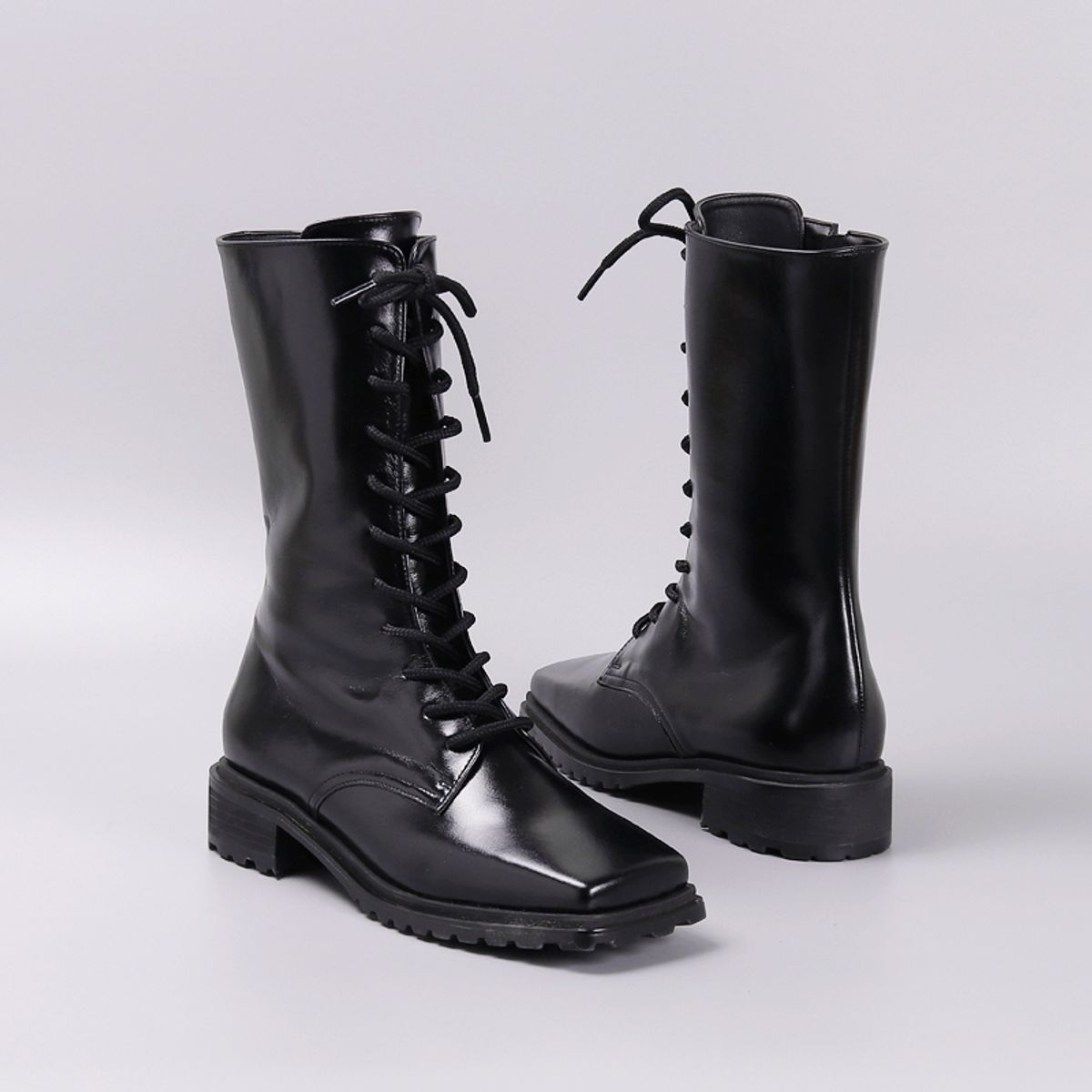 루시크루(LUCY CREW) Glossy Walker Boots LC100_3cm