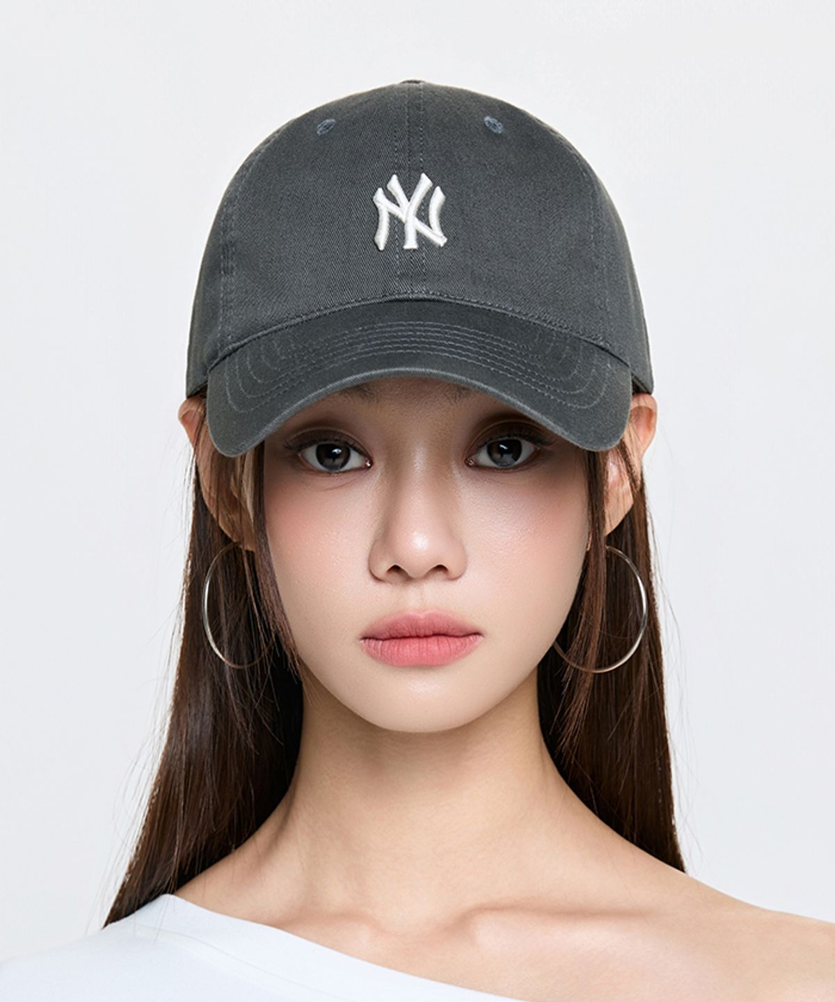 엠엘비(MLB) 루키 언스트럭쳐 볼캡 NY (Charcoal Grey)