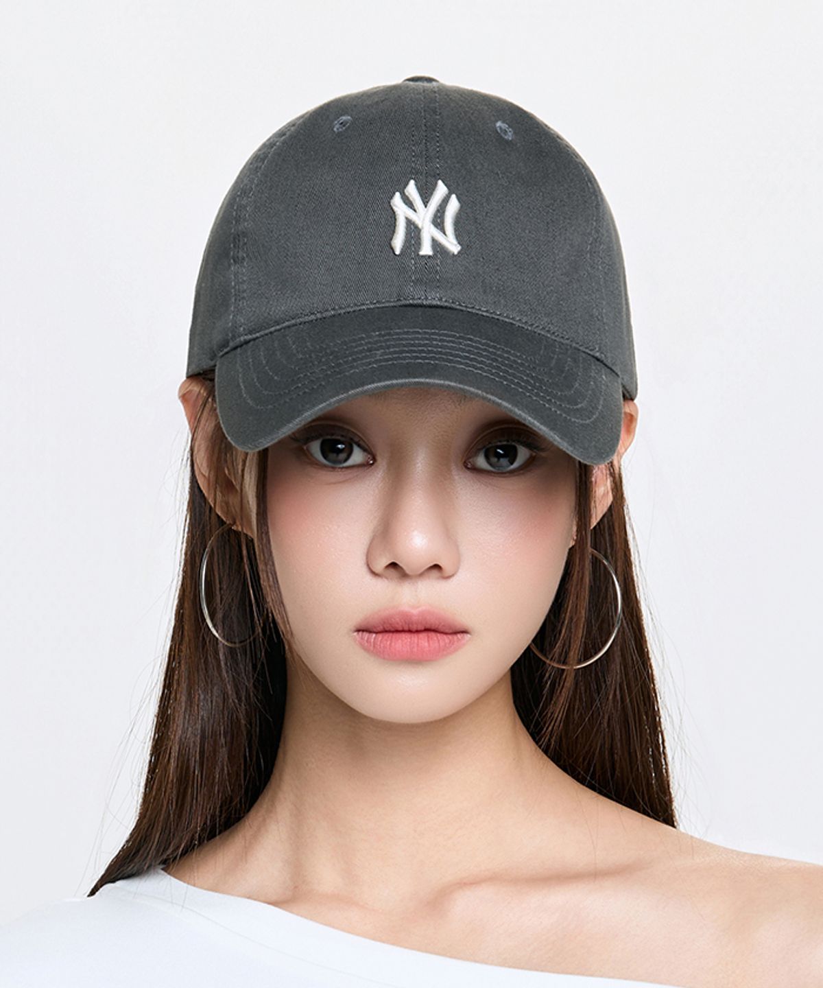 엠엘비(MLB) 루키 언스트럭쳐 볼캡 NY (Charcoal Grey)