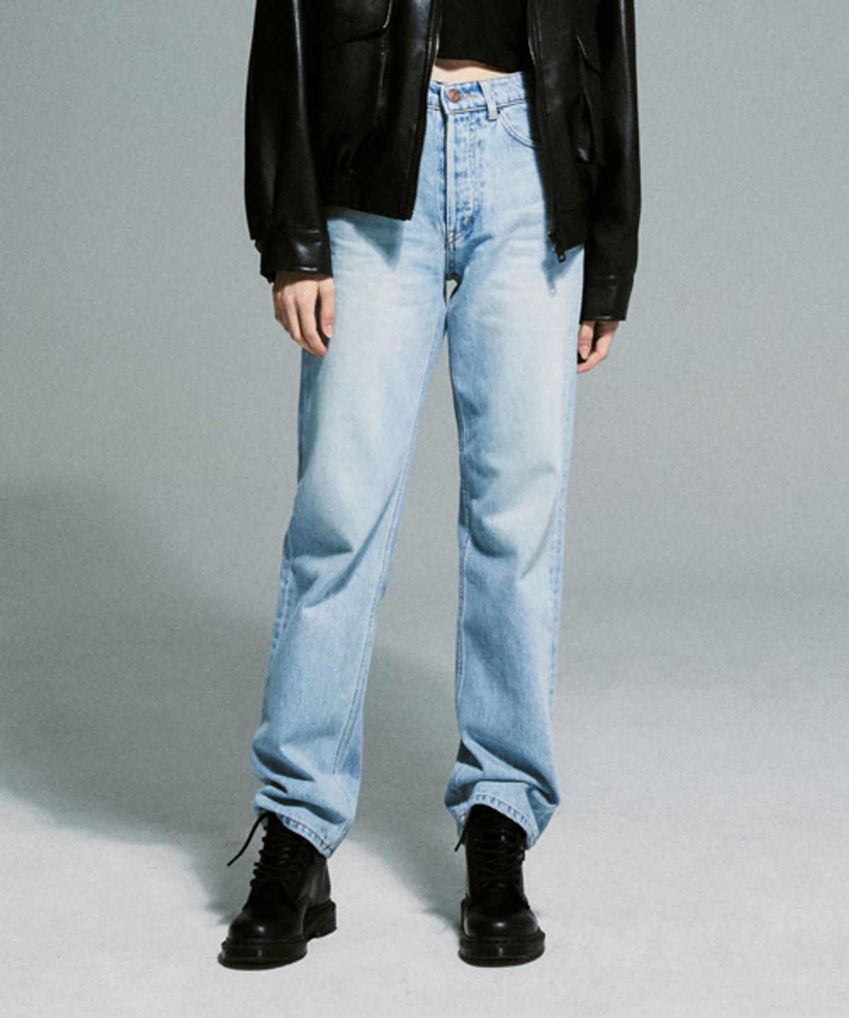 레이디 볼륨(LADY VOLUME) 렉싱 롱 데님_블루