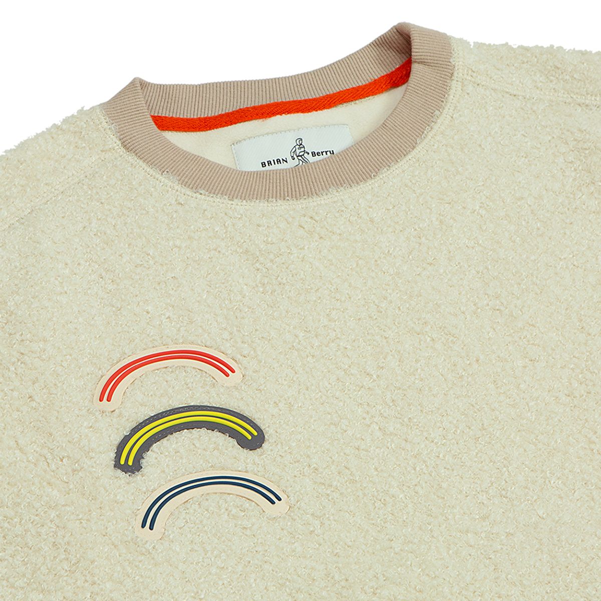 브라이언베리(BRIAN BERRY) ARC FLEECE BLOCK TEE_IVORY