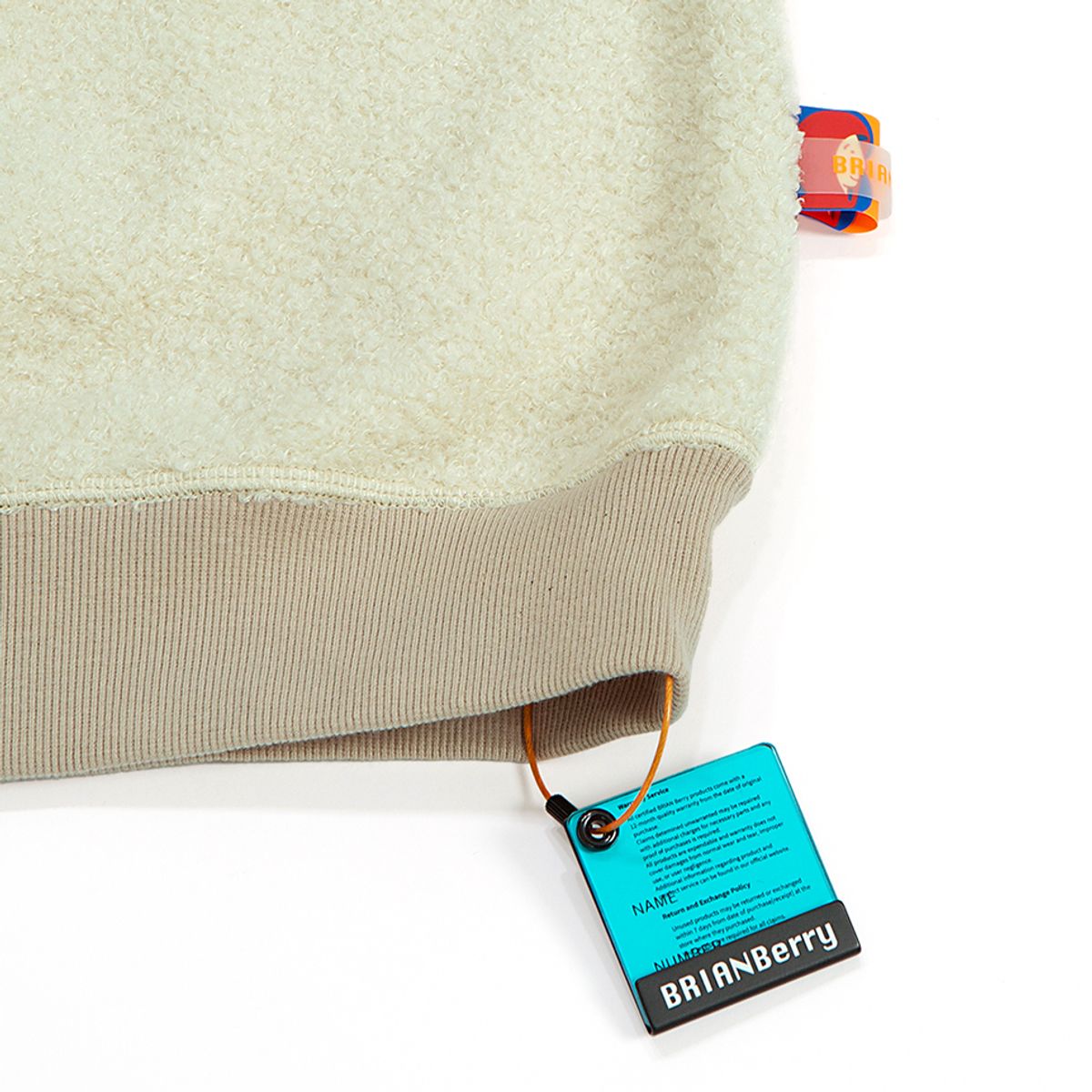 브라이언베리(BRIAN BERRY) ARC FLEECE BLOCK TEE_IVORY