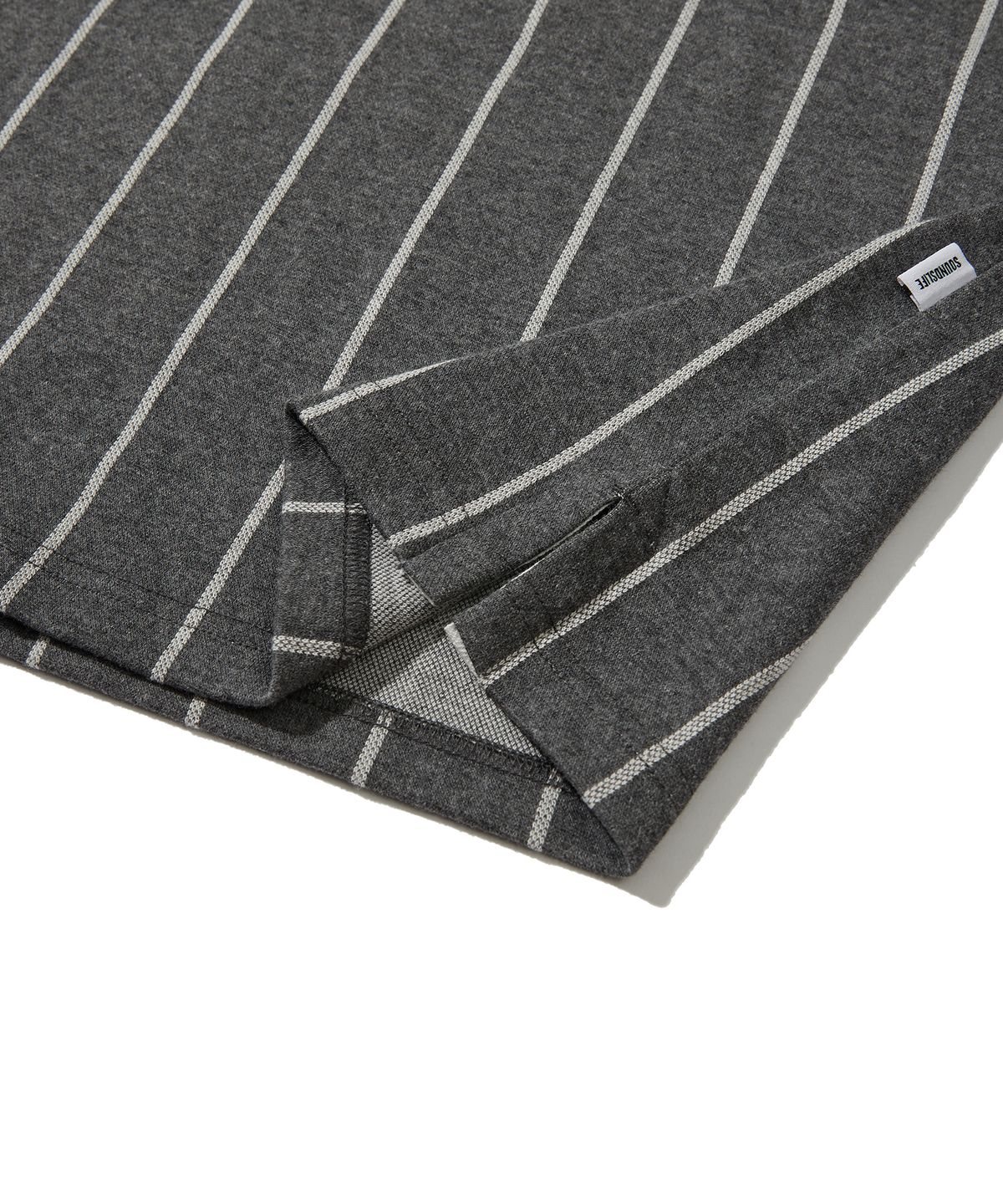 사운즈라이프(SOUNDSLIFE) Vertical Stripe Polo Grey