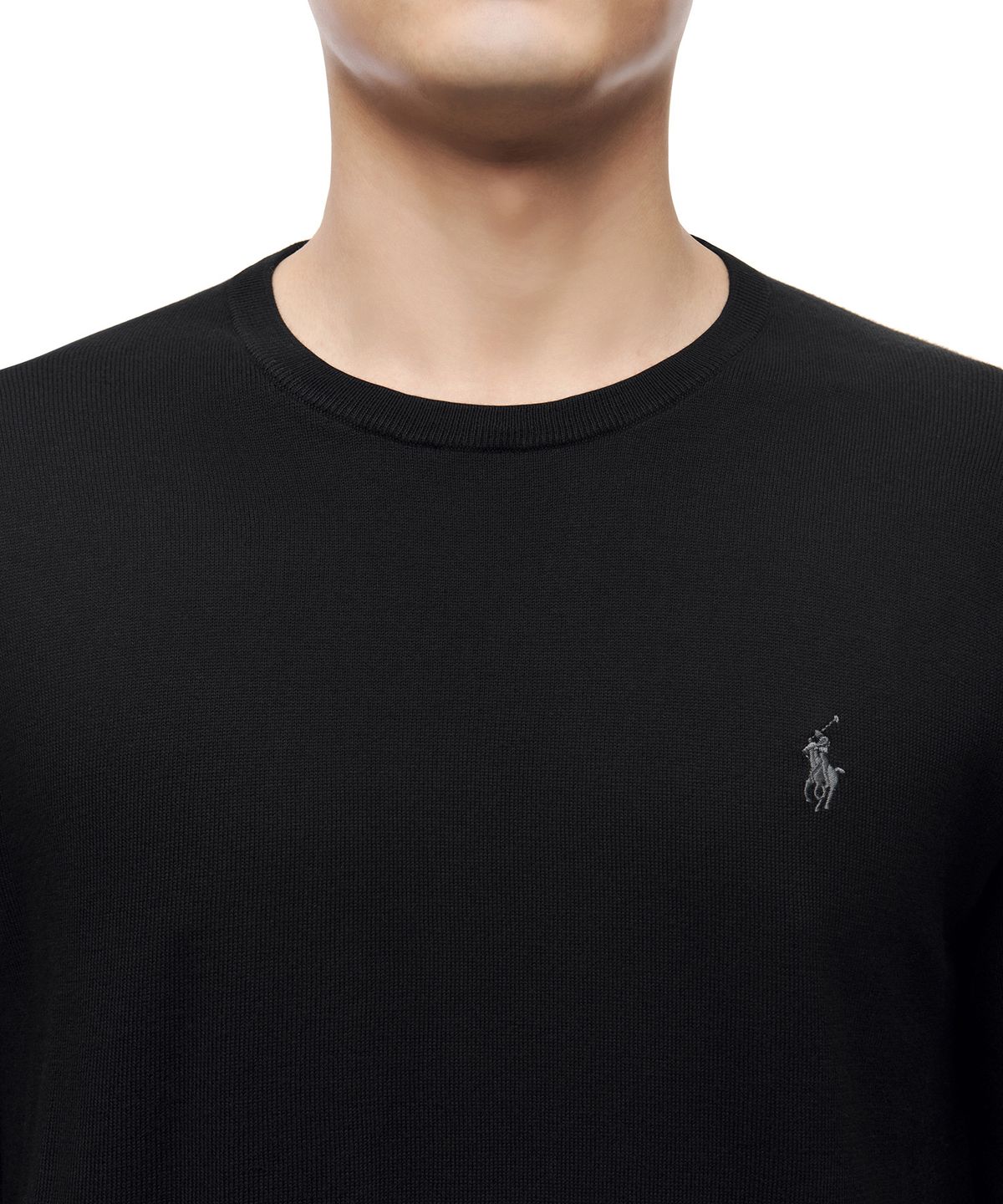 폴로 랄프 로렌(POLO RALPH LAUREN) 롱슬리브 코튼 스웨터 - 블랙