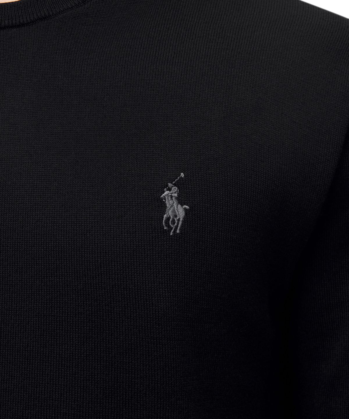 폴로 랄프 로렌(POLO RALPH LAUREN) 롱슬리브 코튼 스웨터 - 블랙
