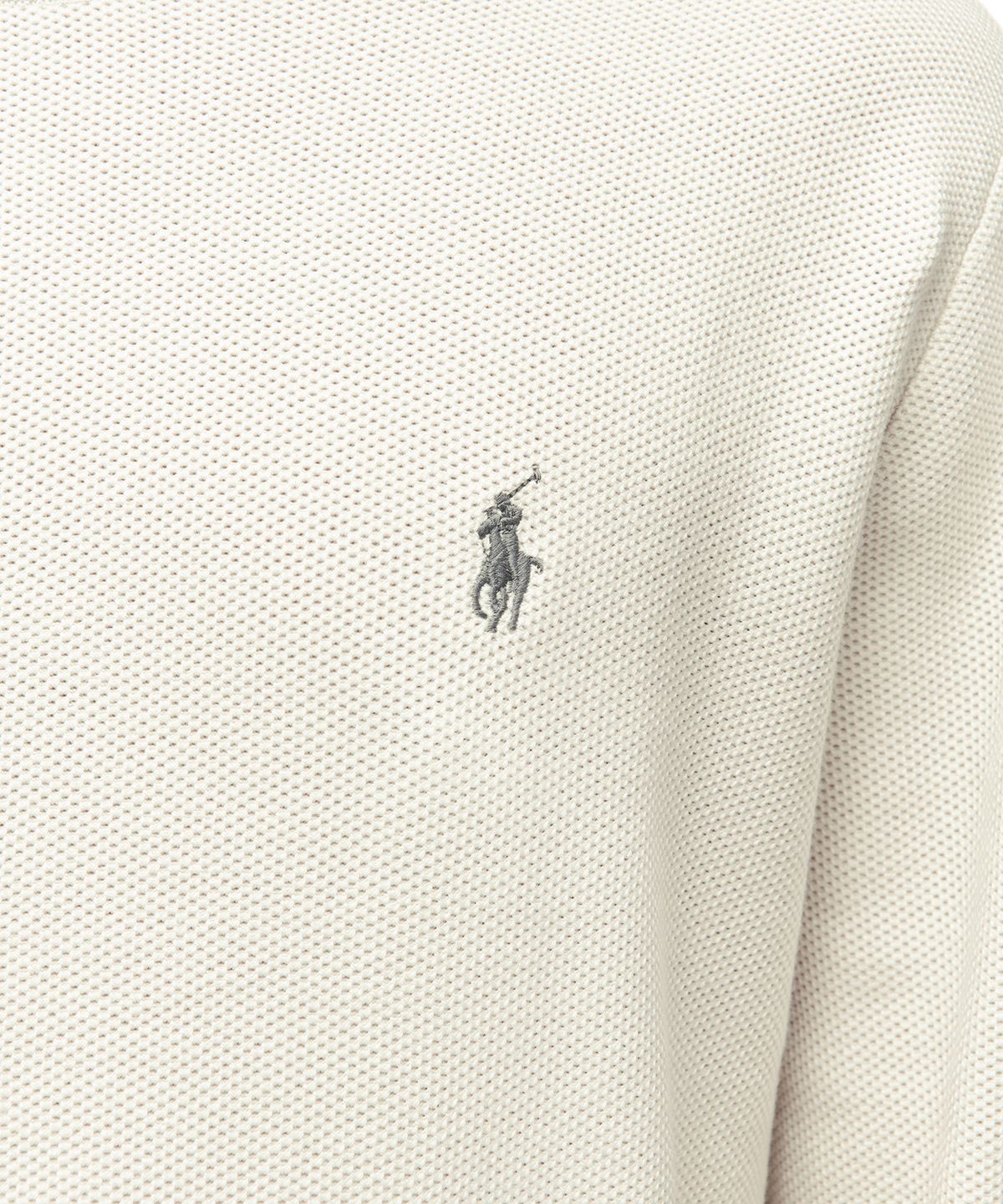 폴로 랄프 로렌(POLO RALPH LAUREN) 메시 니트 코튼 크루넥 스웨터 - 아이보리