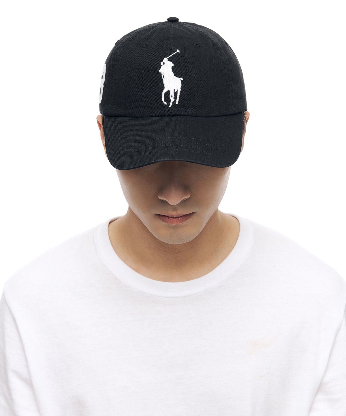 폴로 랄프 로렌(POLO RALPH LAUREN) 빅 포니 치노 베이스볼 캡 - 블랙
