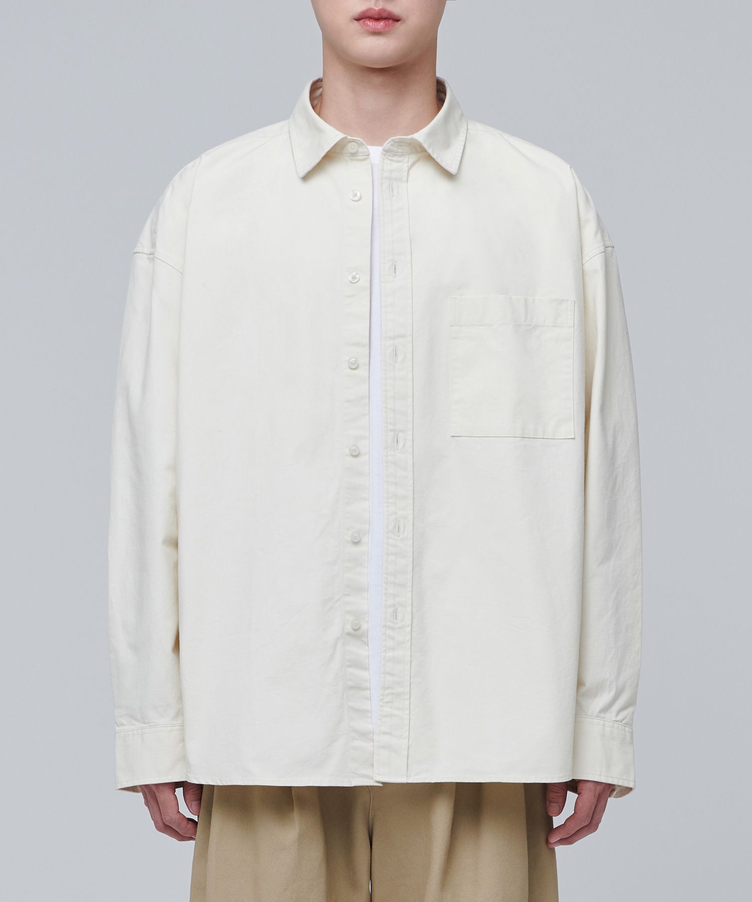 ★MUSINSA STANDARD★ Heavyweight oversized oxford shirt crea MUSINSA | MUSINSA STANDARD OVERSIZED OXFORD SHIRT [SKY BLUE]