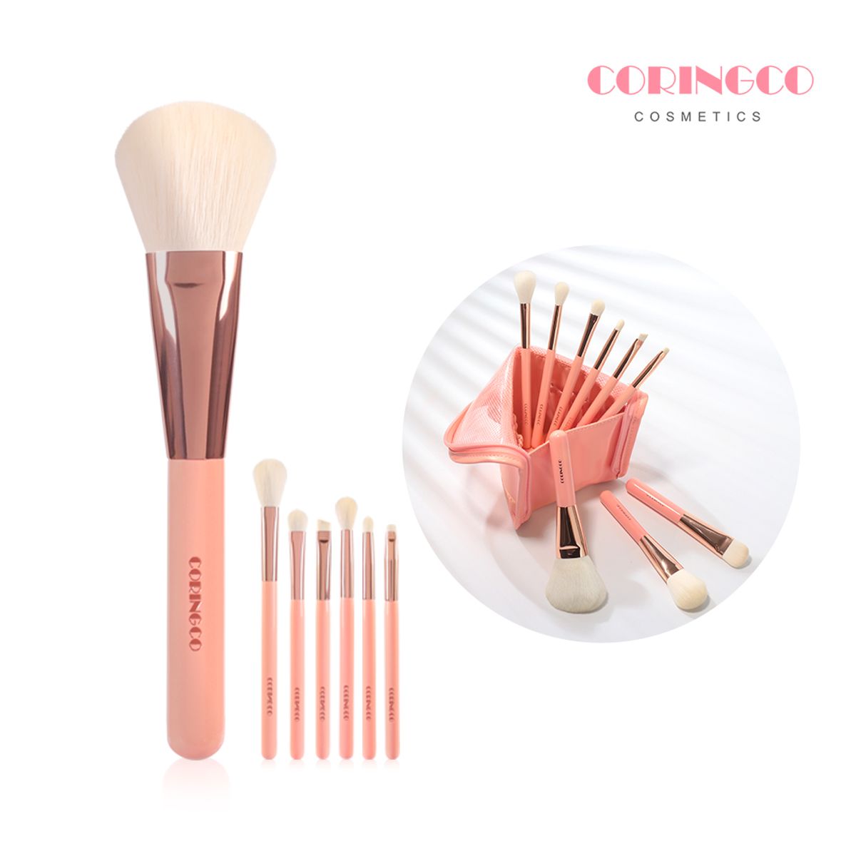 코링코(CORINGCO) 로즈북 수채화 메이크업 브러쉬 세트 9pcs