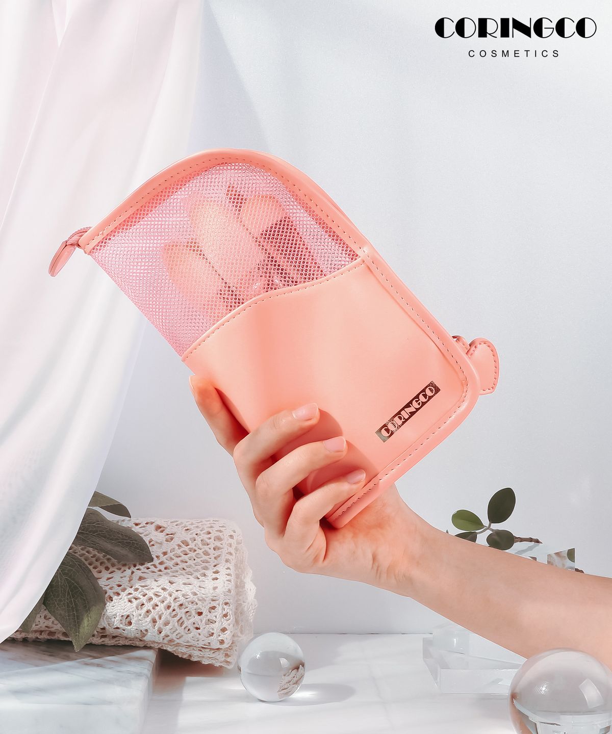 코링코(CORINGCO) 로즈북 수채화 메이크업 브러쉬 세트 9pcs