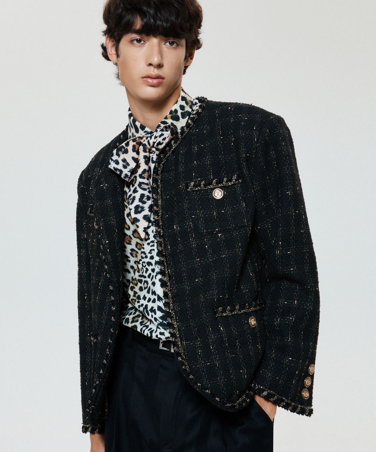 언티지(UNTAGE) UNTAGE 부클레 트위드 자켓[Black(MAN)]_UTO-FB04