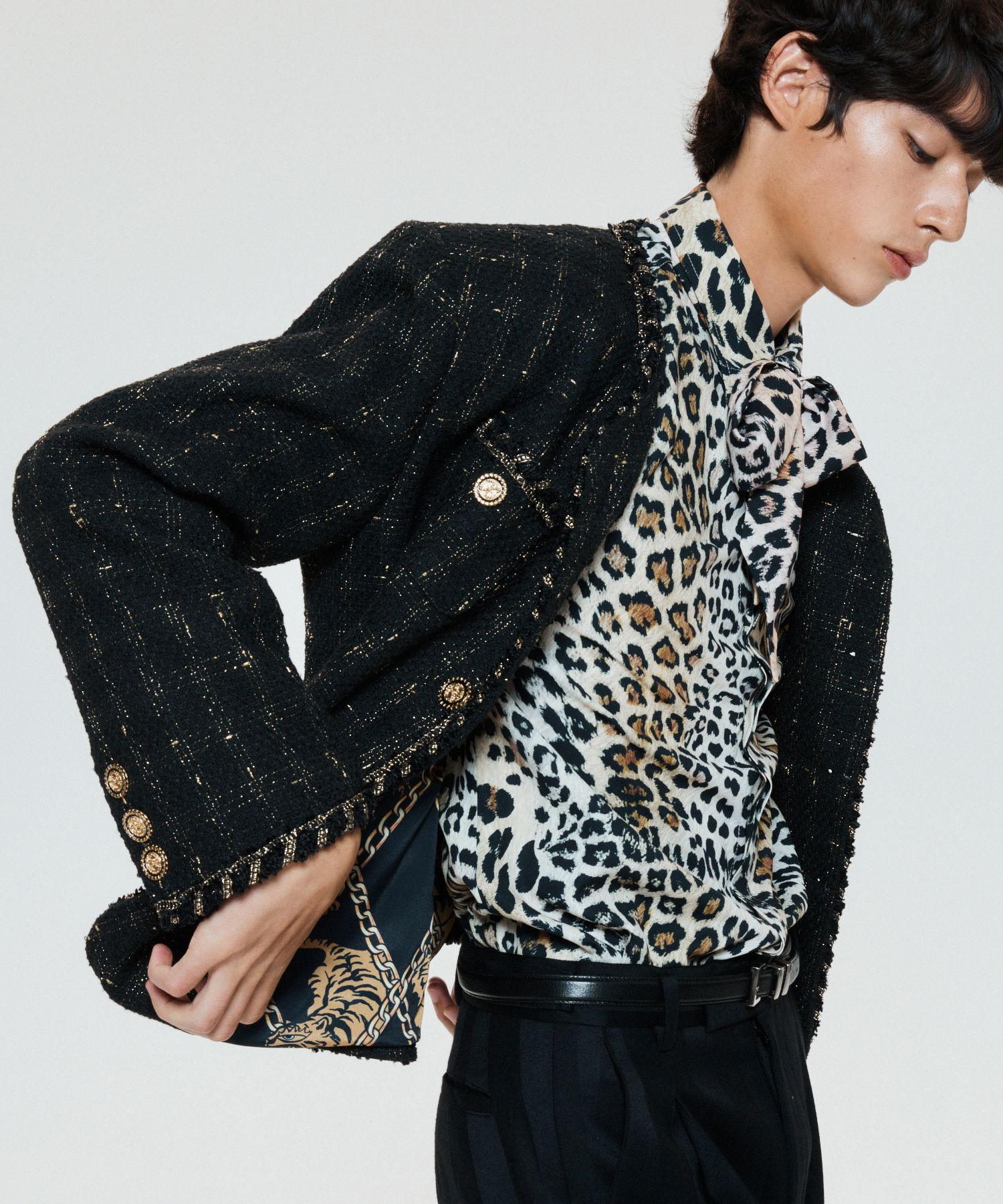 UNTAGE ■ Boucle Tweed Jacket (MAN) ジャケット MUSINSA | UNTAGE UNTAGE Bouclé Tweed Jacket [Black (MAN)]_
