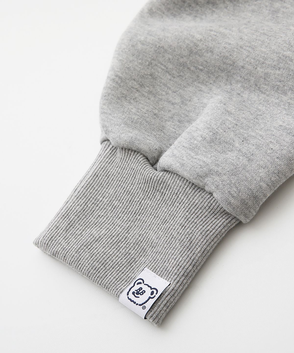 배드블루(BADBLUE) B Patch College Hoodie Gray