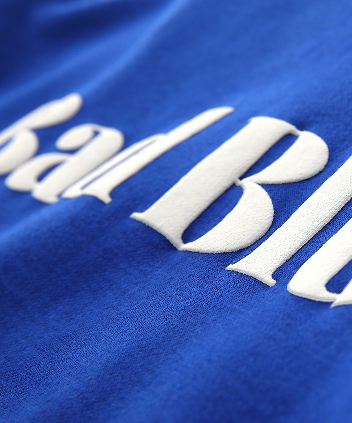 배드블루(BADBLUE) Logo Puff Hoodie Royalblue