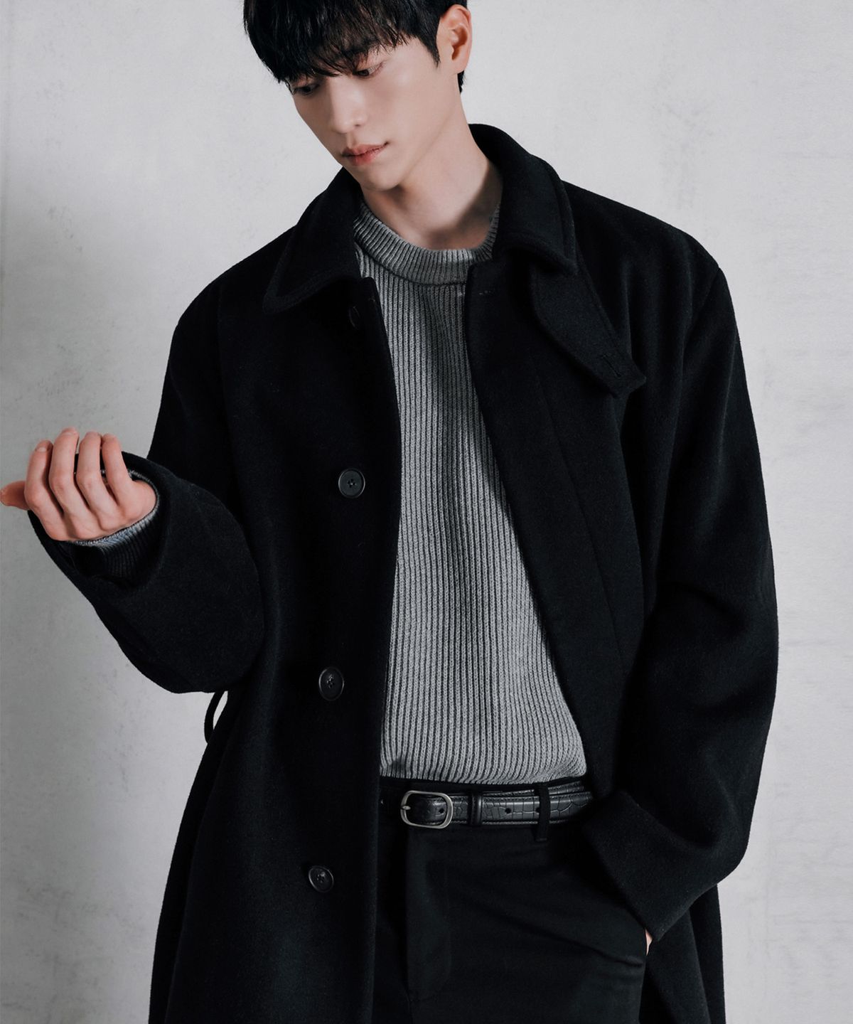 드로우핏(DRAW FIT) 프리미어 퓨어 캐시미어 발마칸 코트 [BLACK]
