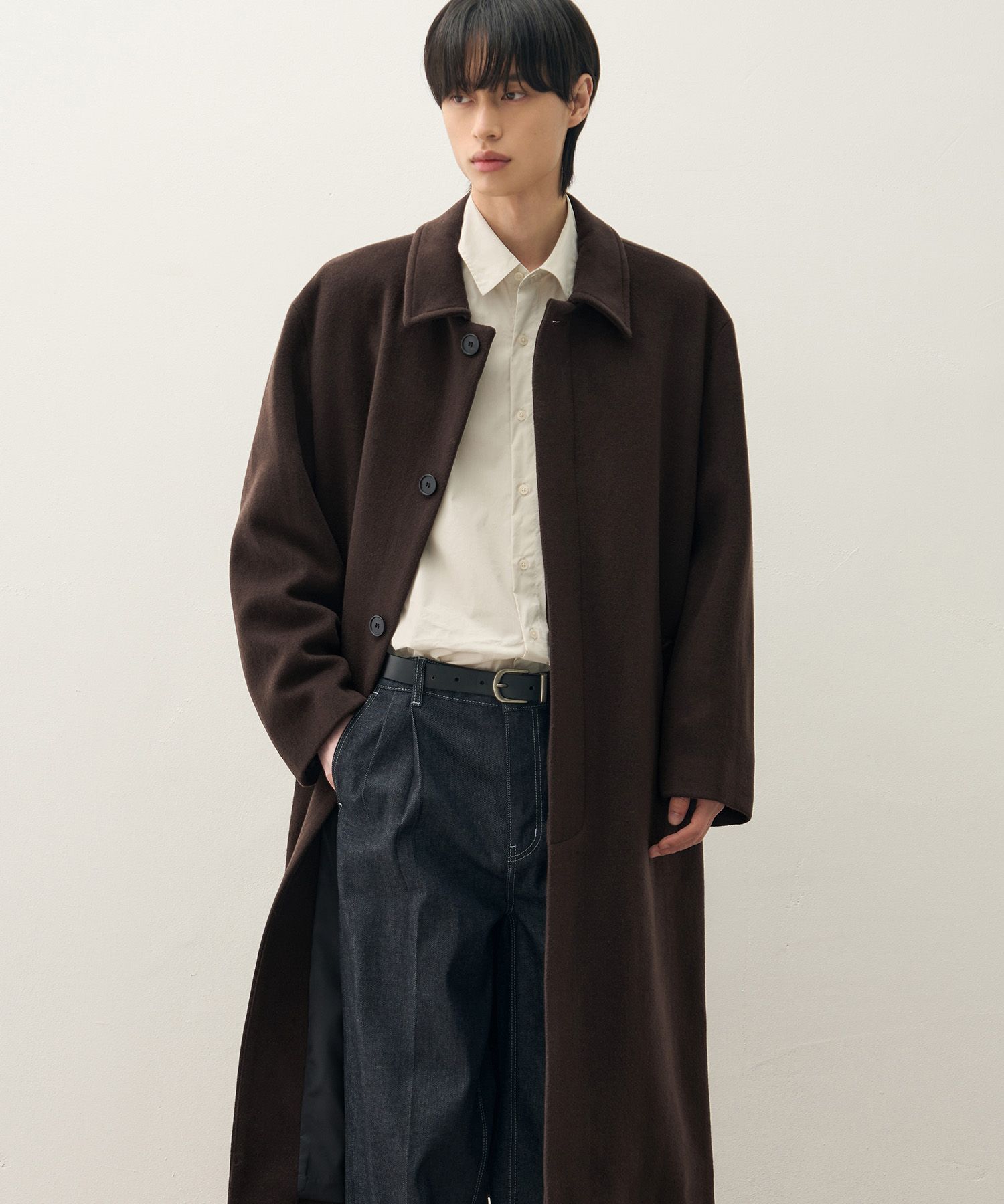 MUSINSA公式 | DRAW FIT プレミアピュアカシミヤバルマカンコート