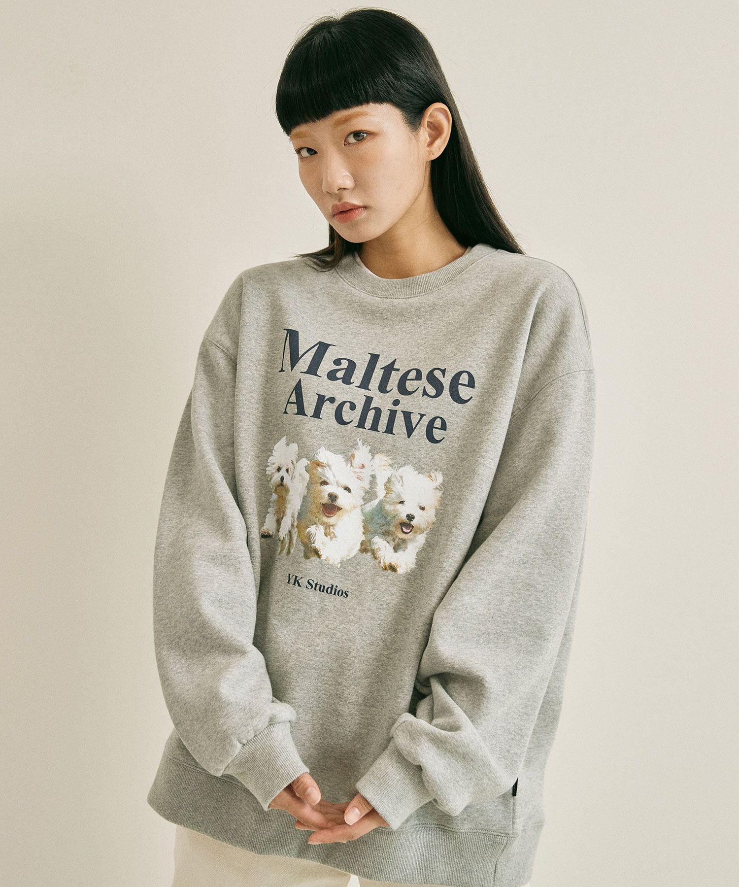 MUSINSA | WAI KEI MALTESE ARCHIVE SWEATSHIRT GRAY