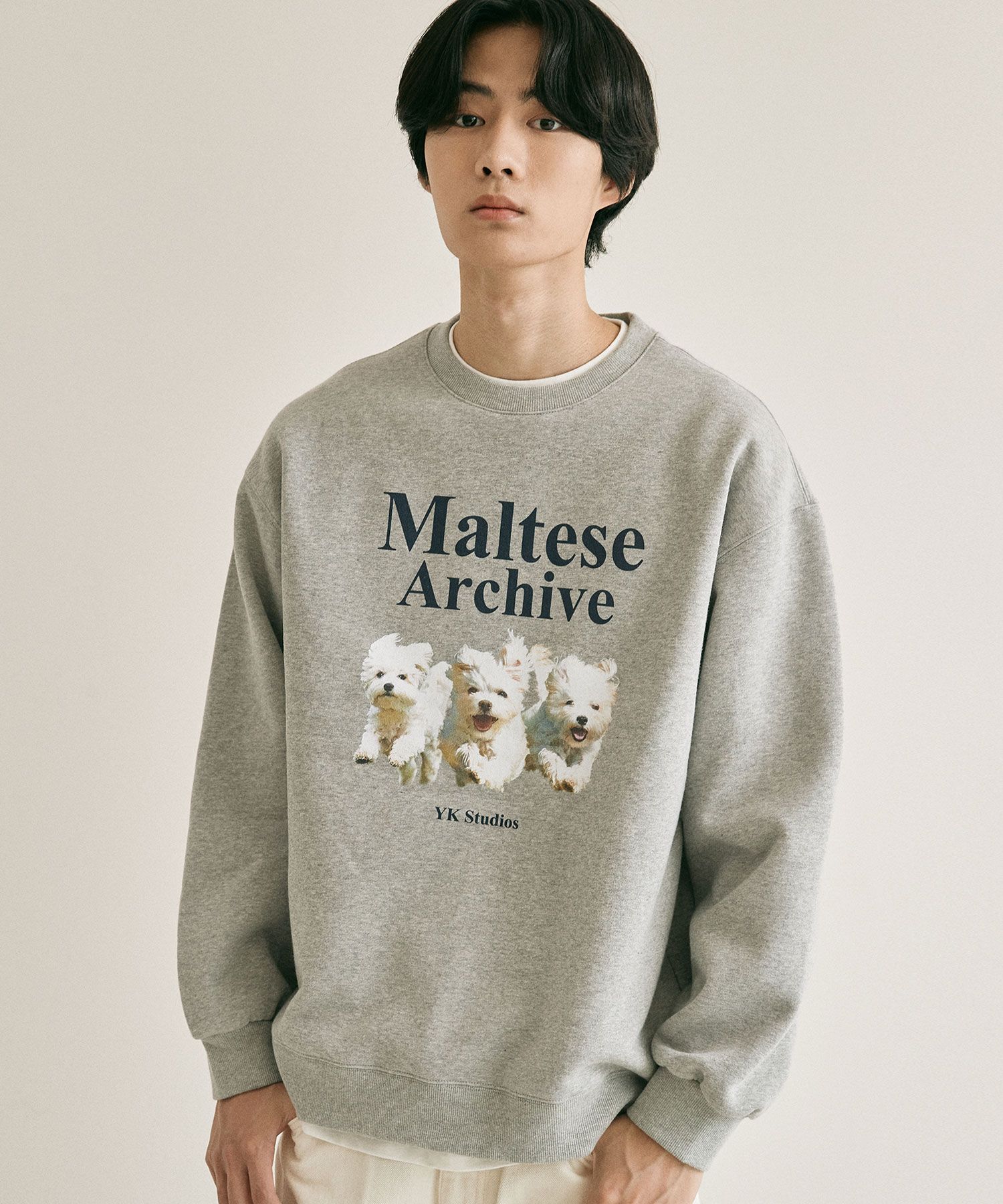 ショップレビュー ランキング MUSINSA | WAI KEI MALTESE ARCHIVE SWEATSHIRT GRAY トップス