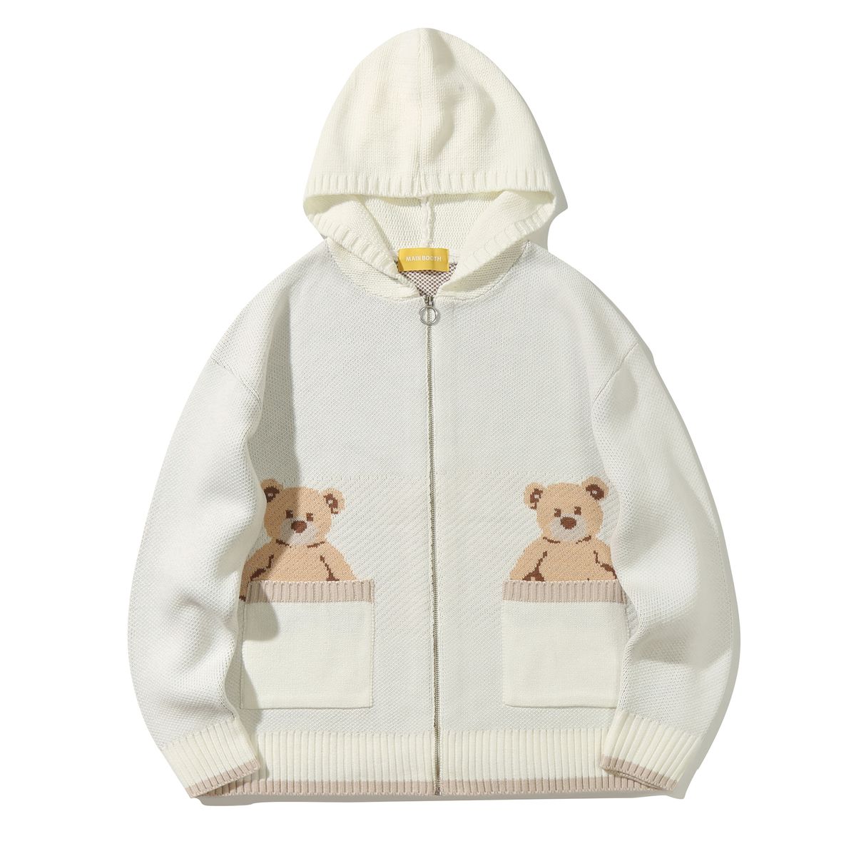 메인부스(MAINBOOTH) Teddy Bear Zip-up(CREAM)