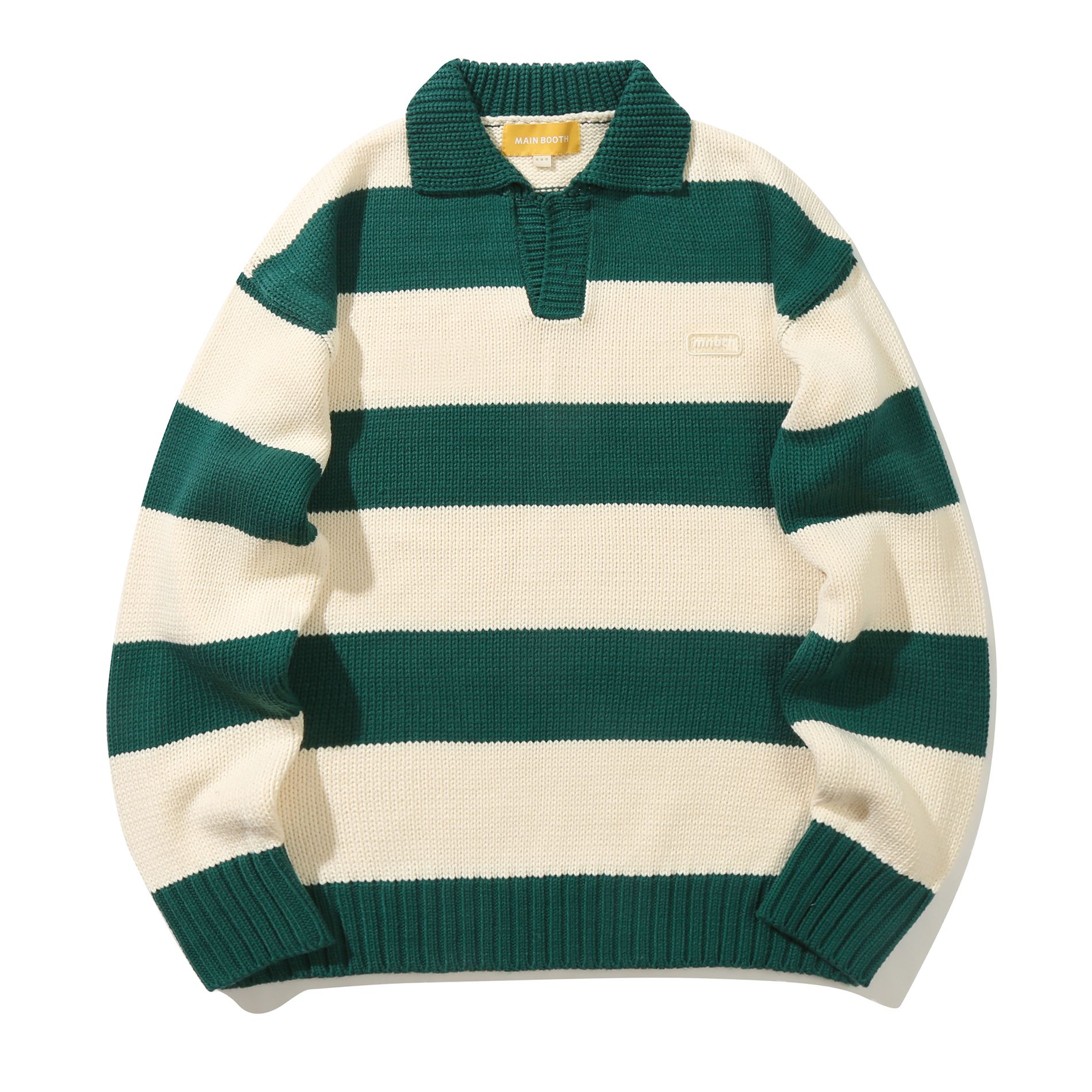 MUSINSA | MAINBOOTH Traveler Oversized Sweater(TEAL GREEN)