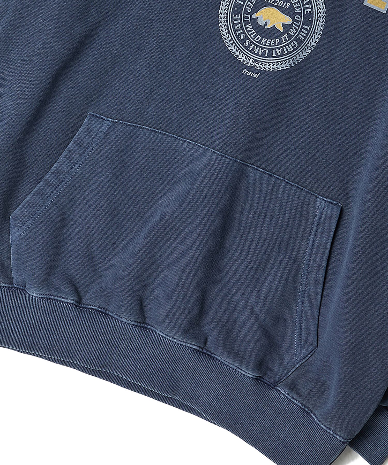 MUSINSA | TRAVEL MICHIGAN WOLVERINE PIGMENT HOODIE DARK BLUE