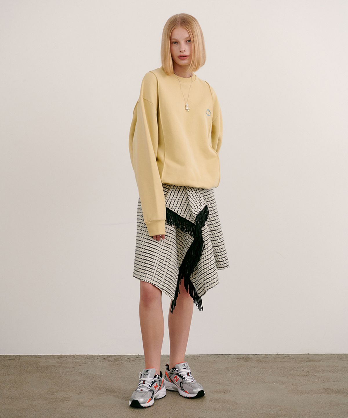 시눈(SINOON) FRINGE WRAP SKIRT