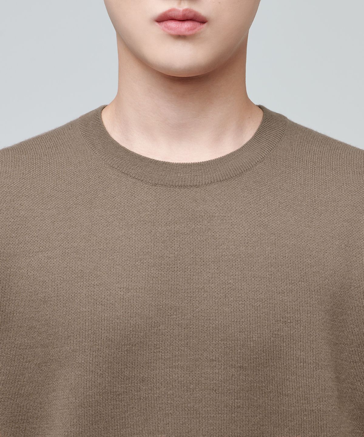 무신사 스탠다드(MUSINSA STANDARD) 미니멀 크루 넥 니트 [모카]