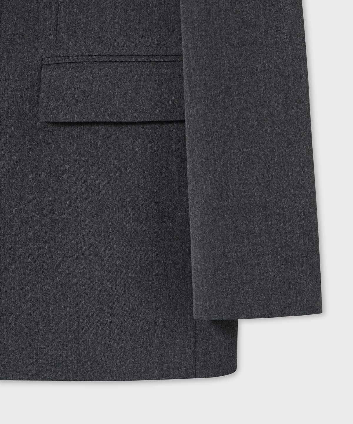 넌블랭크(NONBLANK) 세미 오버사이즈 핏 블레이저_CHARCOAL GREY