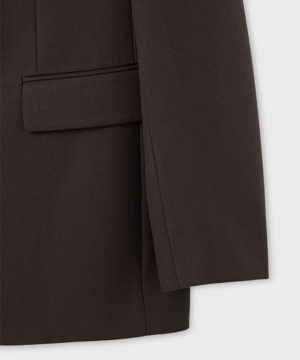 넌블랭크(NONBLANK) 세미 오버사이즈 핏 블레이저_DARK BROWN