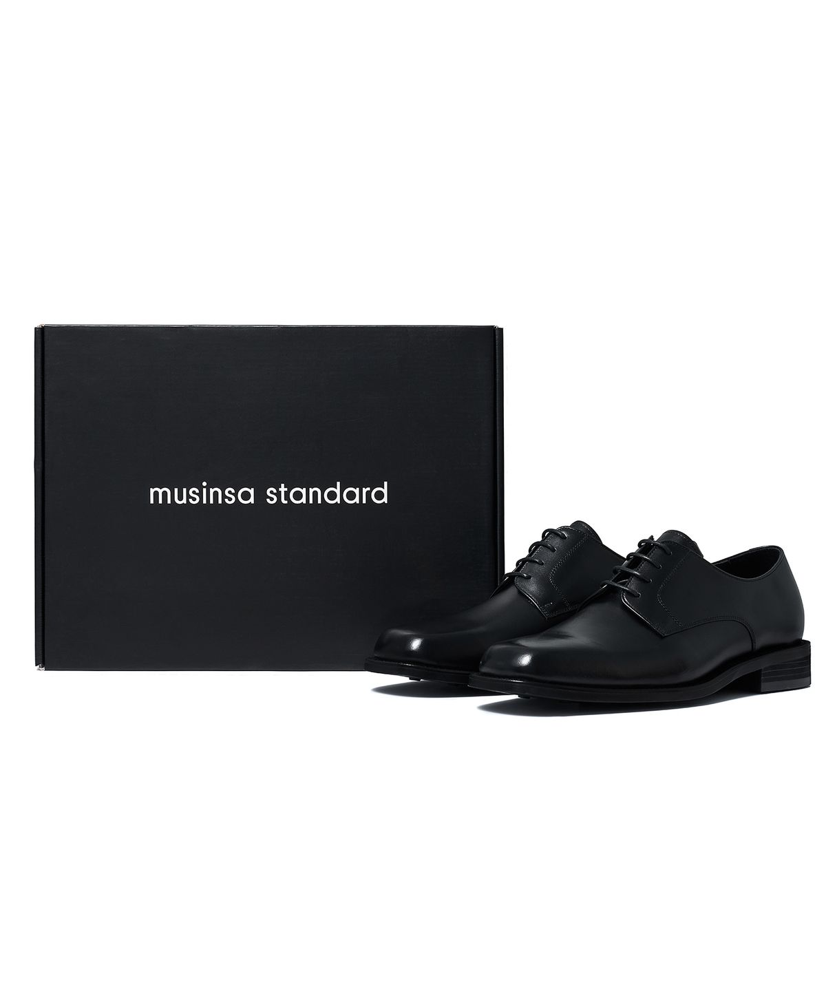 무신사 스탠다드(MUSINSA STANDARD) 스퀘어 더비 슈즈 [블랙]