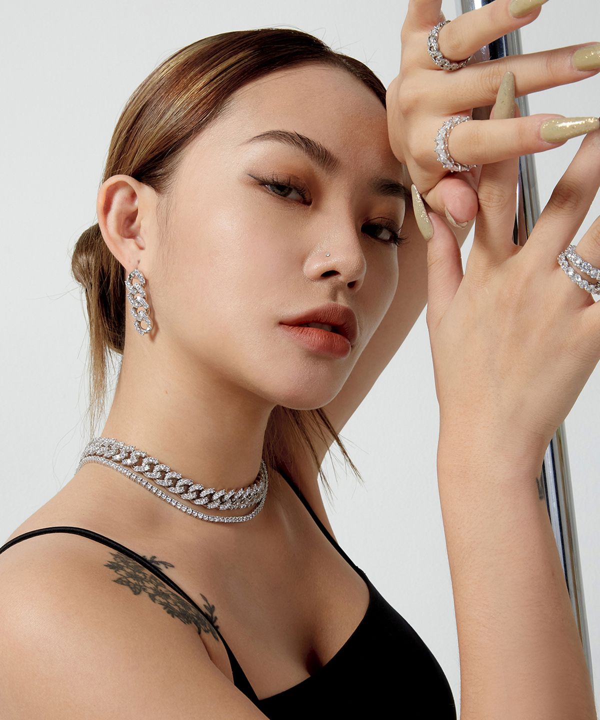 레인드랍 쥬얼리(RAINDROP JEWELRY) 레인드랍 3MM 테니스 초커 목걸이