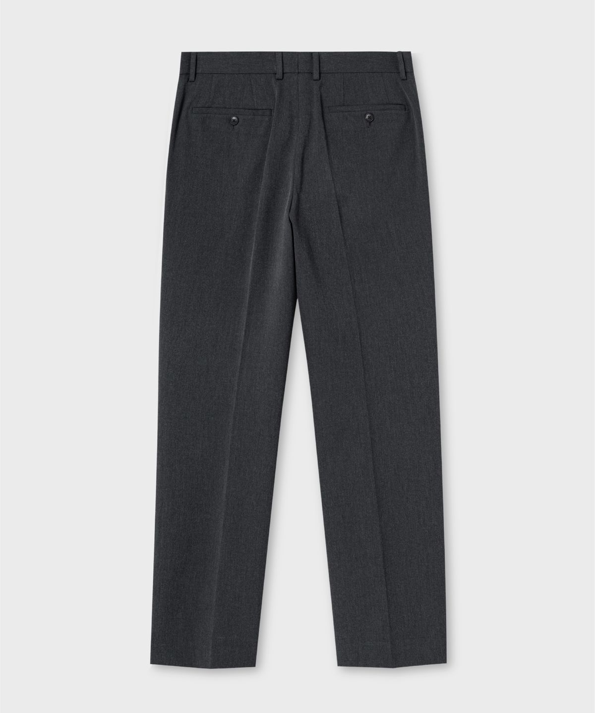 넌블랭크(NONBLANK) 세미 와이드 핏 슬랙스_CHARCOAL GREY