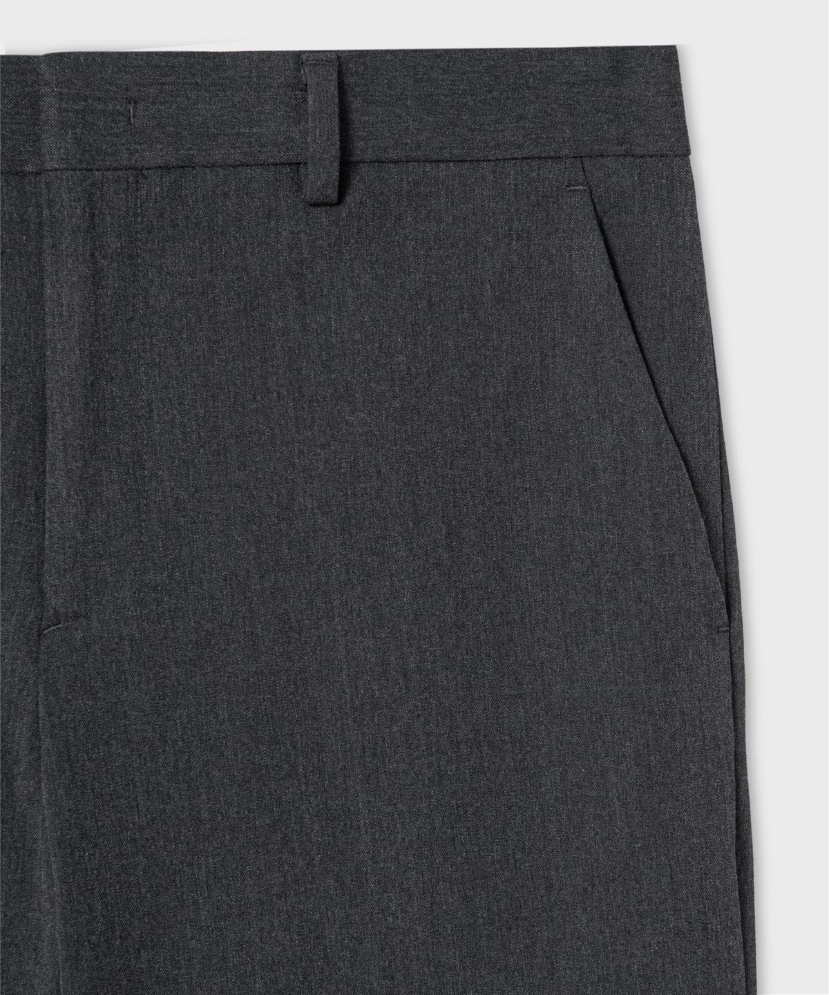 넌블랭크(NONBLANK) 세미 와이드 핏 슬랙스_CHARCOAL GREY