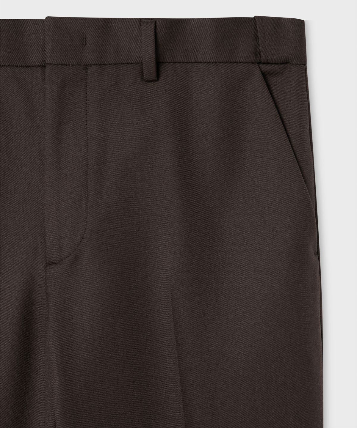 넌블랭크(NONBLANK) 세미 와이드 핏 슬랙스_DARK BROWN