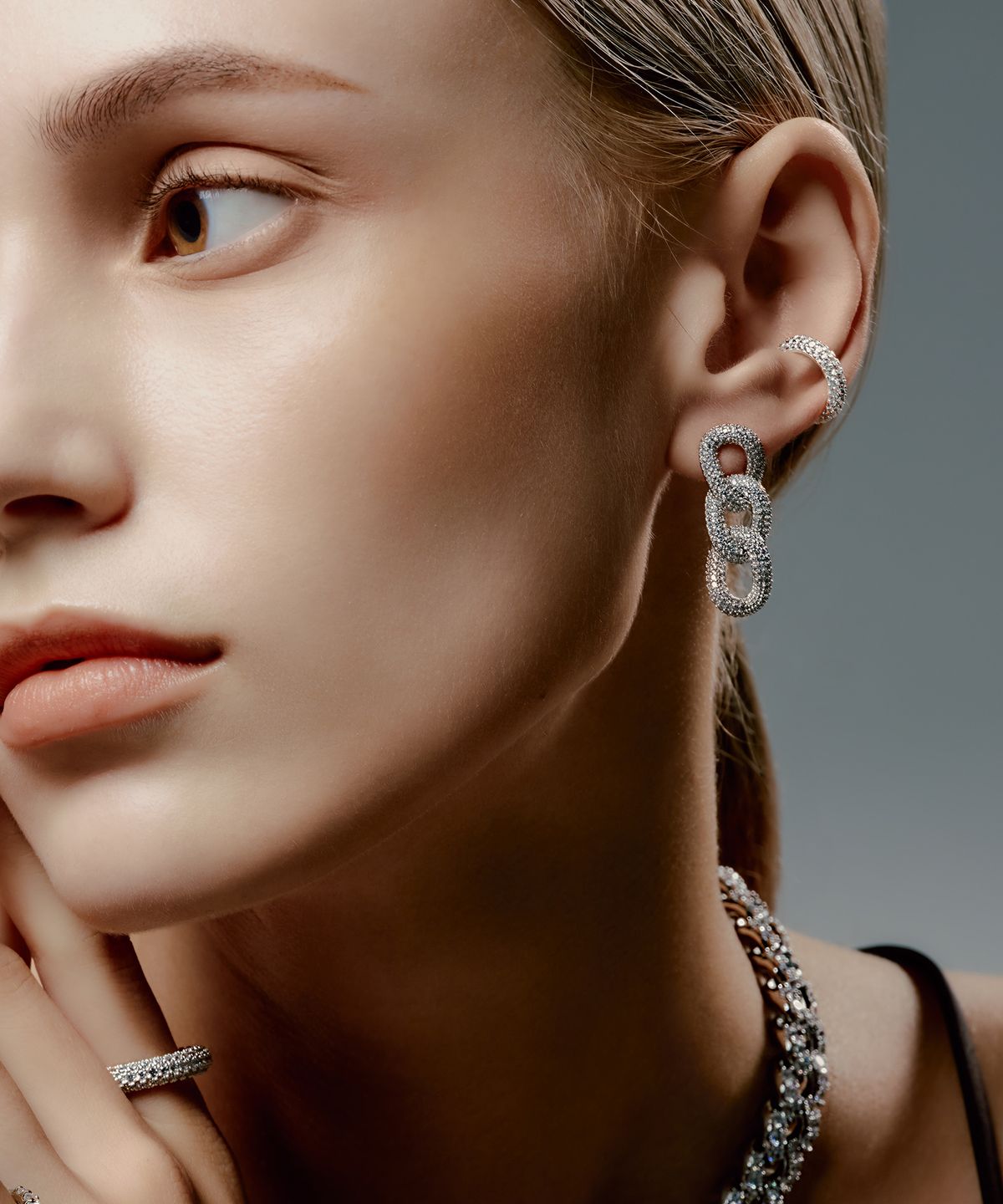 레인드랍 쥬얼리(RAINDROP JEWELRY) 레인드랍 파베 쿠반 드롭 귀걸이