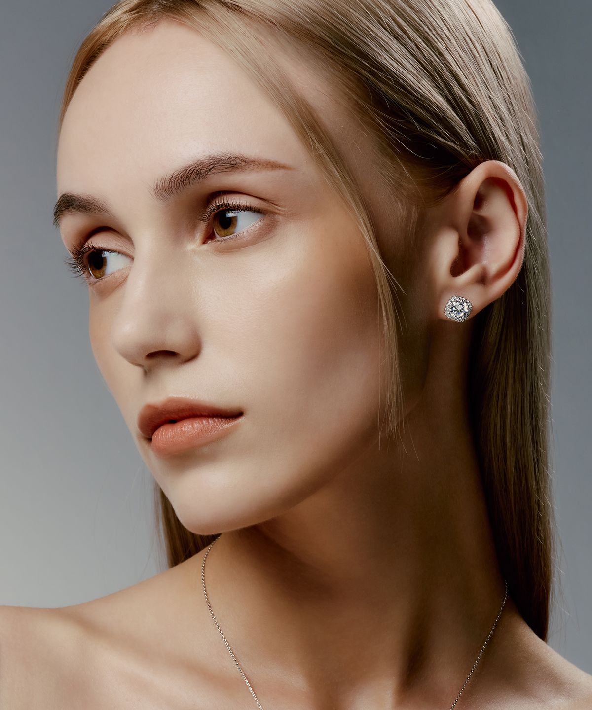 레인드랍 쥬얼리(RAINDROP JEWELRY) 레인드랍 헤일로 셋 솔리테어 스터드 귀걸이