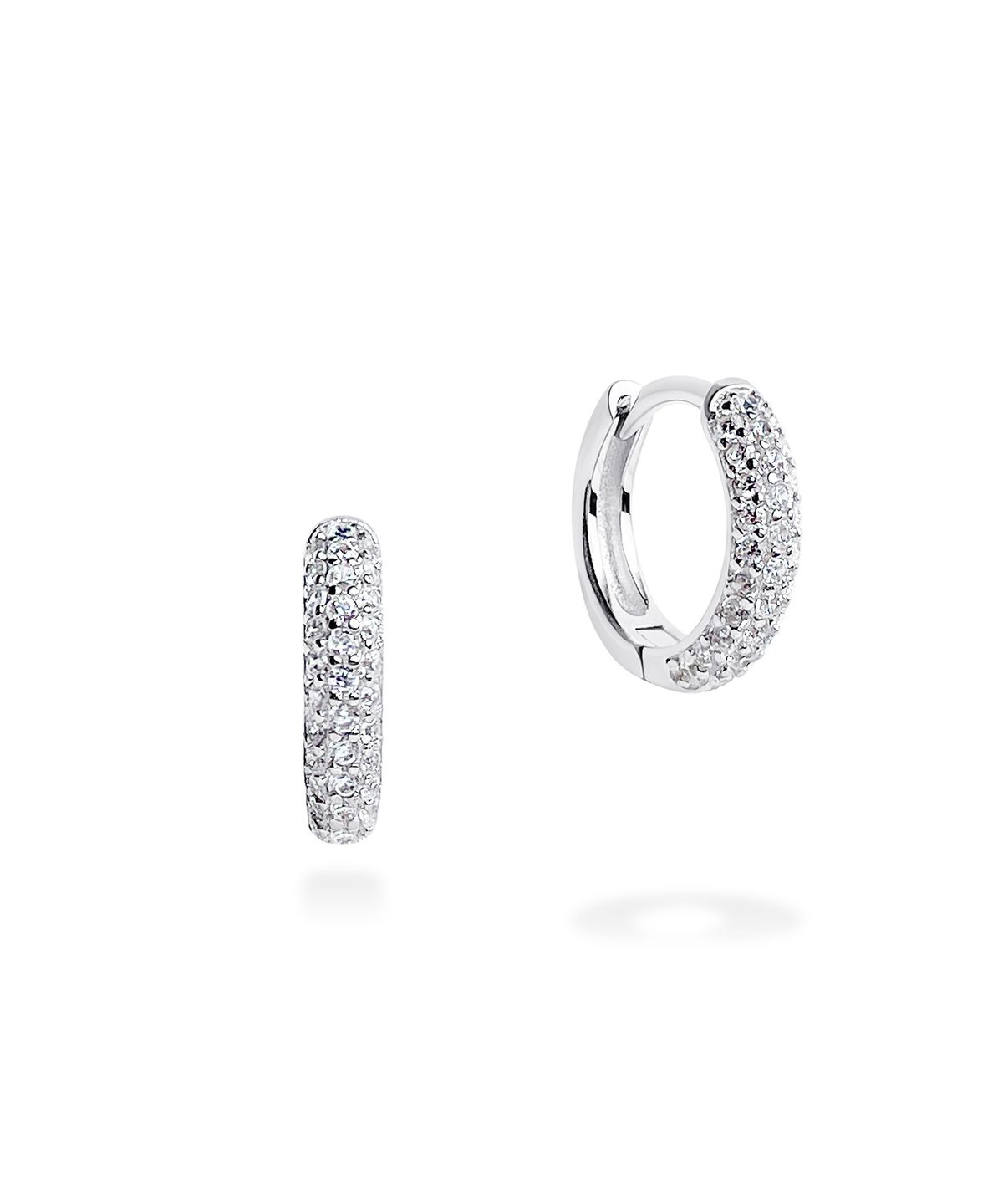 레인드랍 쥬얼리(RAINDROP JEWELRY) 레인드랍 라운드 파베 허기스 귀걸이 [S925]