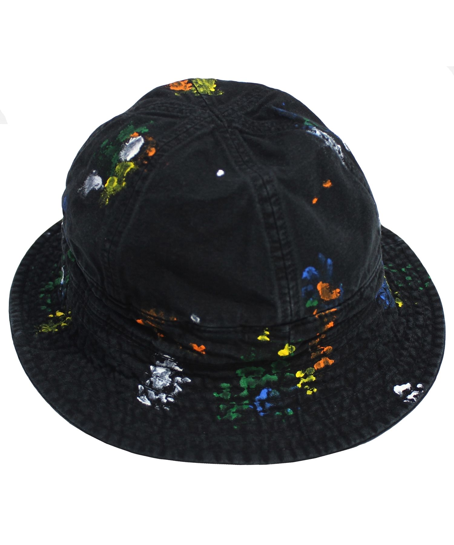 MUSINSA | RUNDS Damage Painting Bucket Hat (Black)