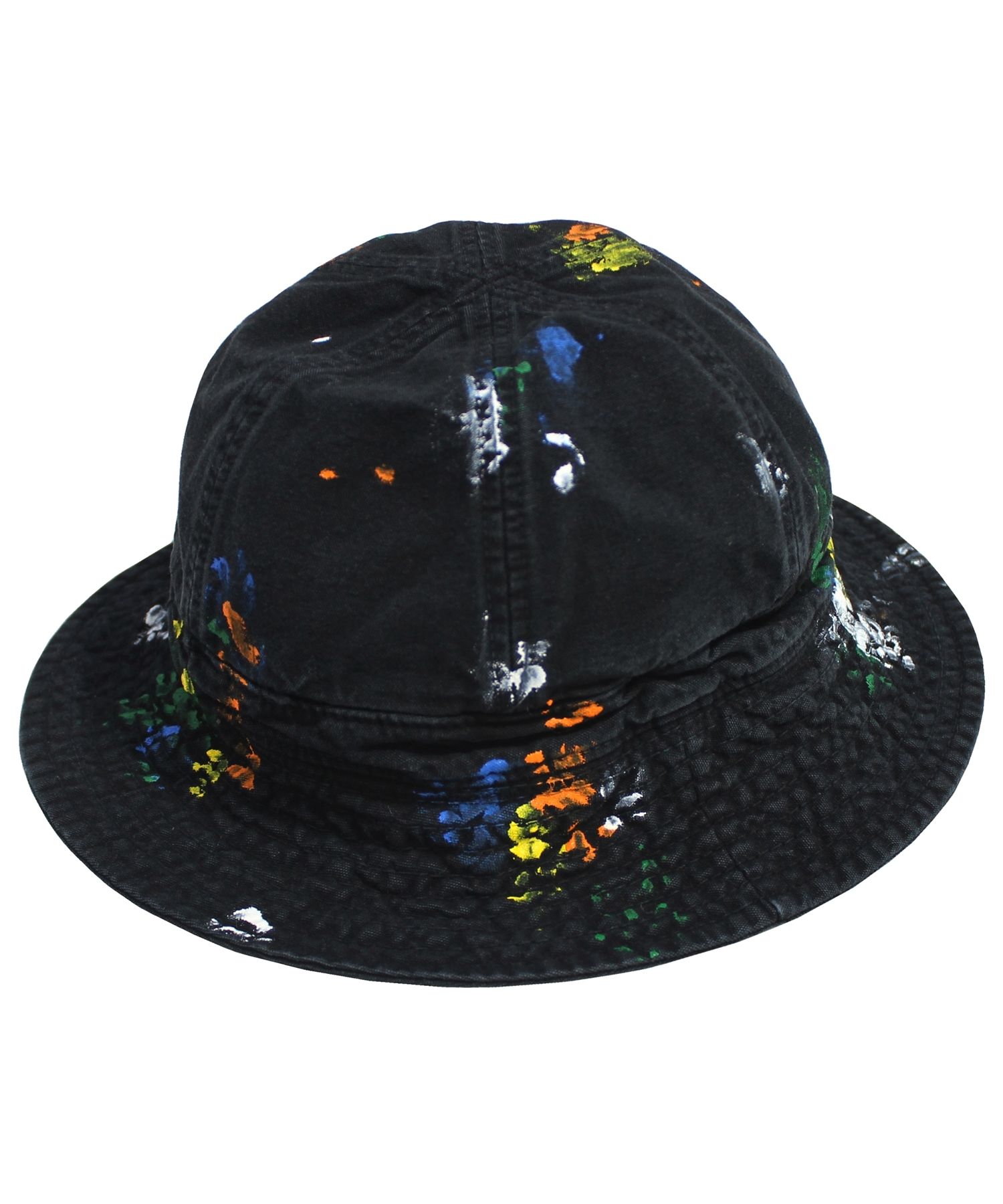 MUSINSA | RUNDS Damage Painting Bucket Hat (Black)
