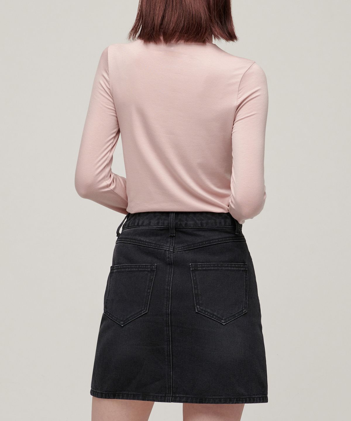 무신사 스탠다드 우먼(MUSINSA STANDARD WOMAN) 우먼즈 텐셀 슬림 터틀 넥 티셔츠 [베이비 핑크]