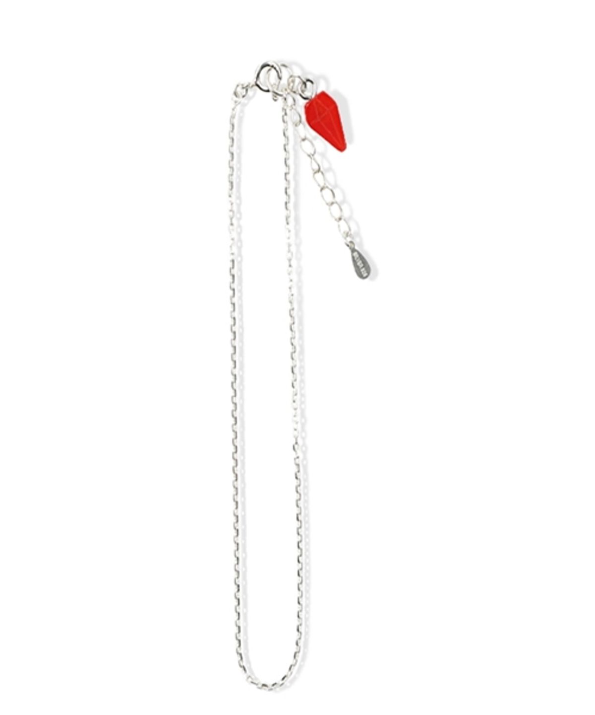 봉보(BONBEAU) Petit lucky anklet 실버 아크릴참 체인 발찌