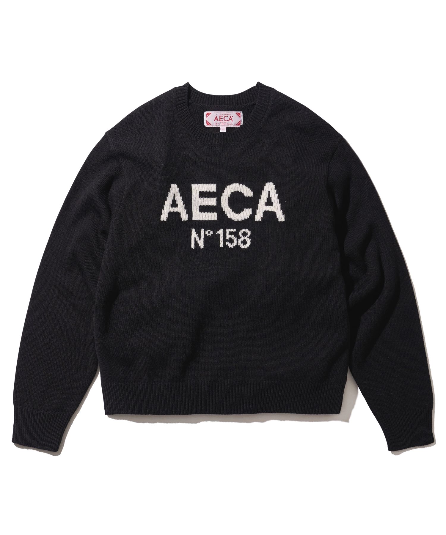 ◆AECA WHITE BIG LOGO WOOL KNIT/5色◆ MUSINSA | AECA WHITE AECA BIG LOGO WOOL KNIT-BLACK