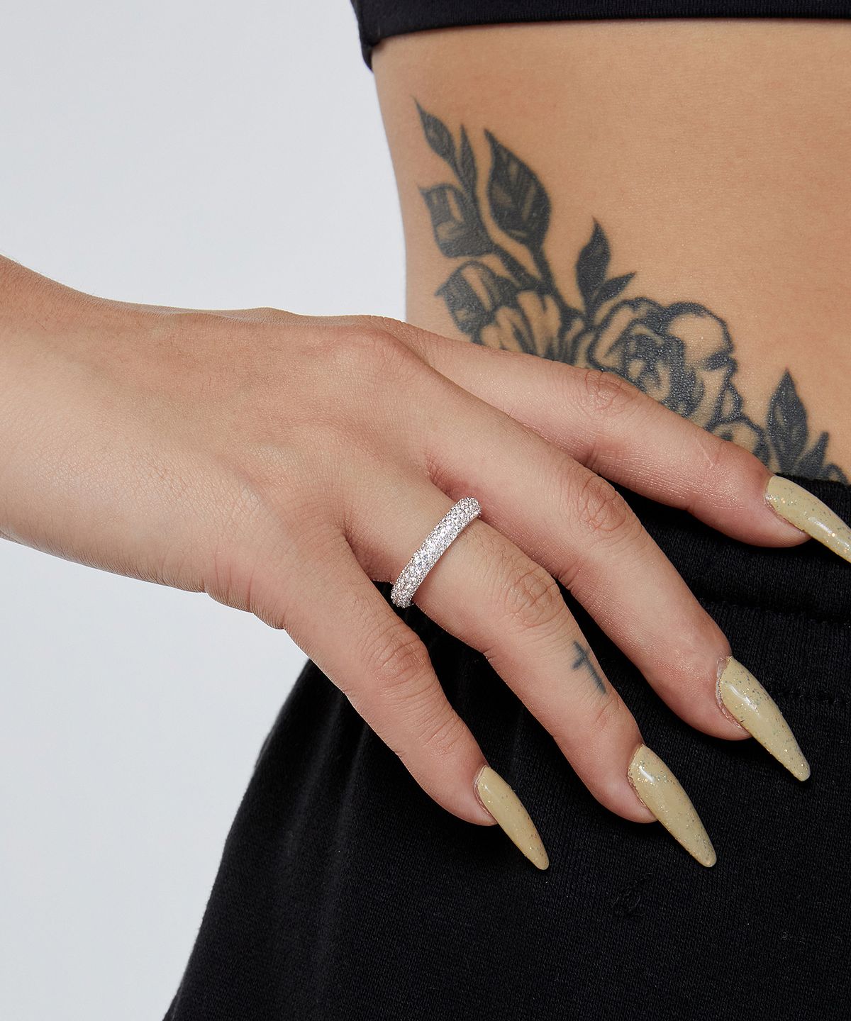 레인드랍 쥬얼리(RAINDROP JEWELRY) 레인드랍 라운드 파베 이터니티 반지 [S925]